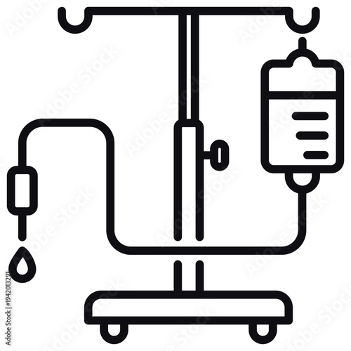 Iv Drip Line Icon