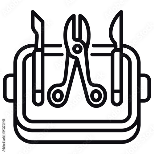 Surgical Tray Line Icon