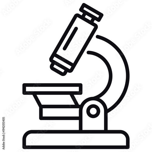 Clinical Microscope Line Icon