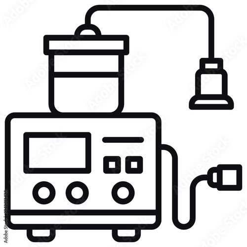 Suction Machine Line Icon