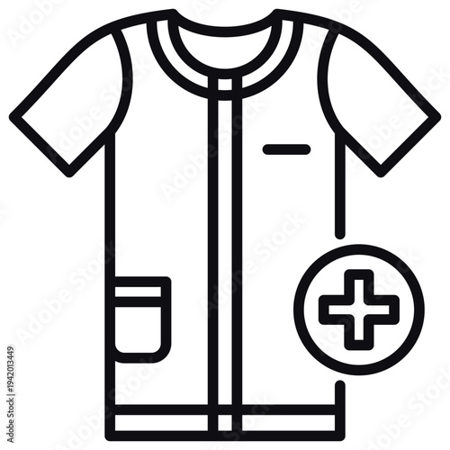 Hospital Gown Line Icon