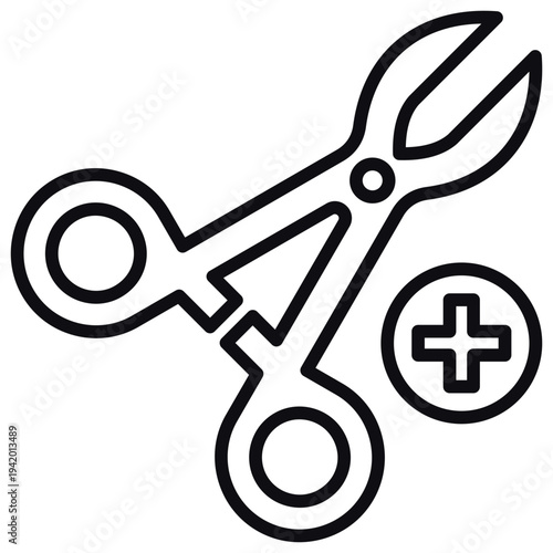 Surgical Clamp Line Icon