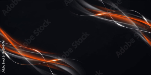 Dynamic abstract red smoke background with glowing fire waves and fractal energy swirls on black backdrop illustration