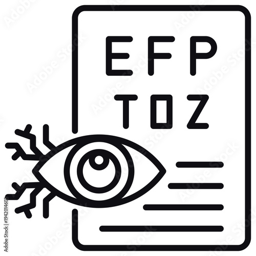 Eye Examination Line Icon