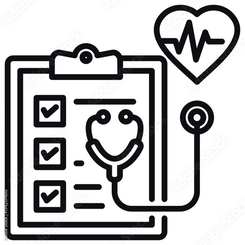 Health Check Line Icon