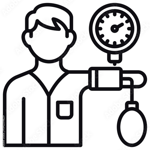 Blood Pressure Line Icon