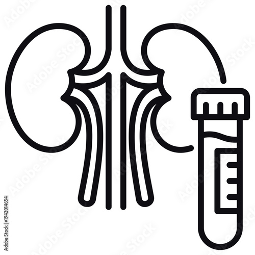 Blood Urea Nitrogen Line Icon