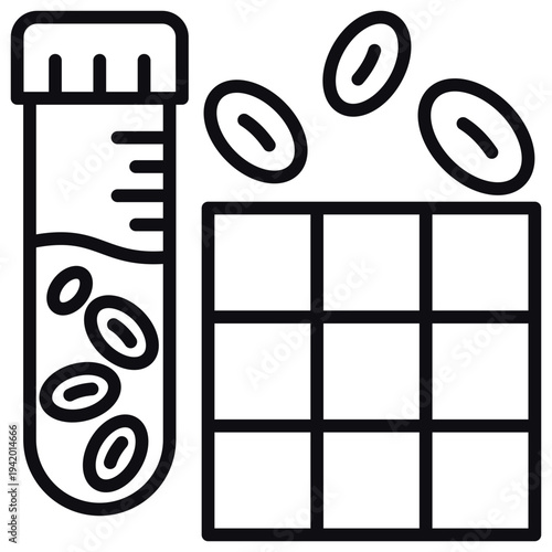 Blood Count Line Icon