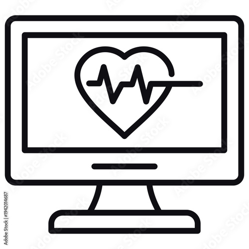 Heart Beat Line Icon