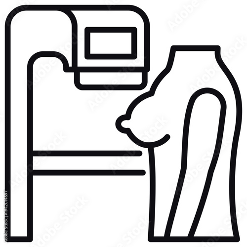 Mammogram Line Icon