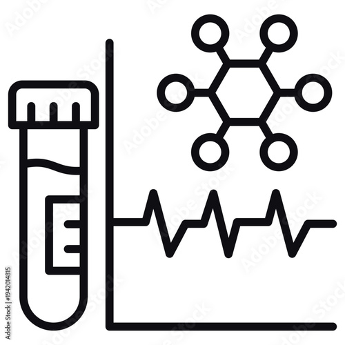 Hormone Test Line Icon
