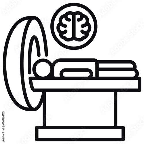 Ct Scan Line Icon