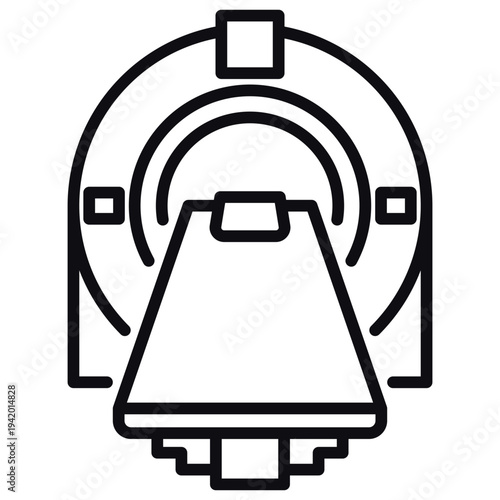 Mri Scan Line Icon