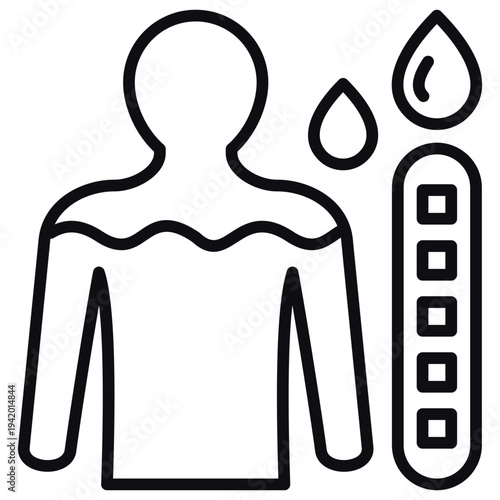 Hydration Test Line Icon
