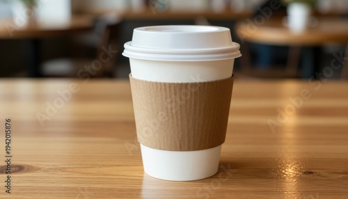 Savoring a warm coffee cup cozy wooden table still life photography inviting atmosphere intimate viewpoint comfort and relaxation concept