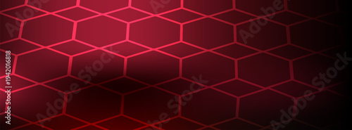 Modern vector abstract background with a seamless geometric pattern of glowing red 3D isometric cubes over a dark maroon-to-black gradient backdrop.