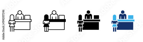 Pharmacy Counter icon set multiple style collection