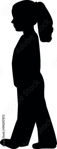 a girl body silhouette vector