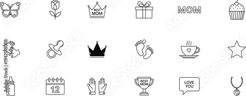 Mothers day gift ideas and symbols for mother's day celebration