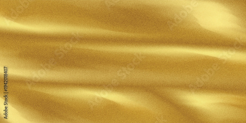 Close-up texture of natural gold silk. Light Golden fabric smooth texture surface background. Smooth elegant gold silk in Sepia toned. Texture, background, pattern, template. 3D vector illustration.