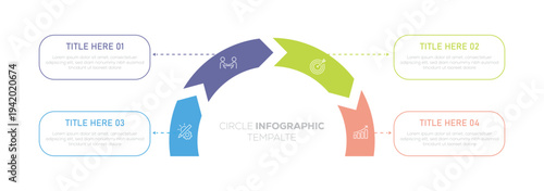 Circle arrows modern infographic. Can be used for presentations banner, workflow layout, process diagram logic analysis. Venn diagram vector 10 eps