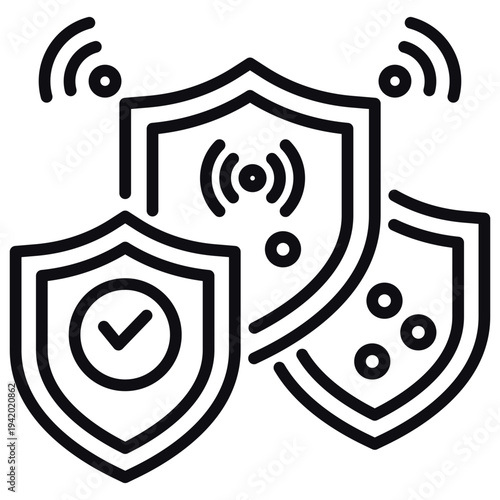 Defense System Line Icon