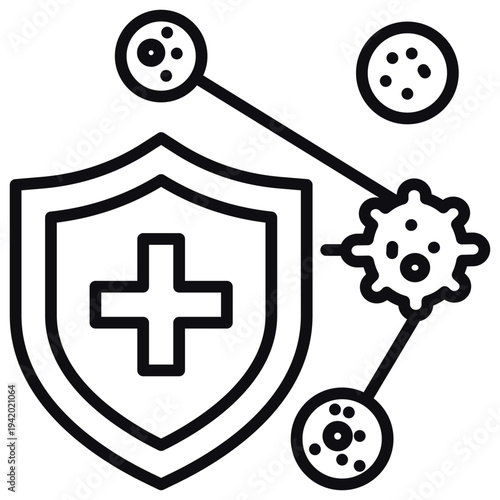 Immunity System Line Icon