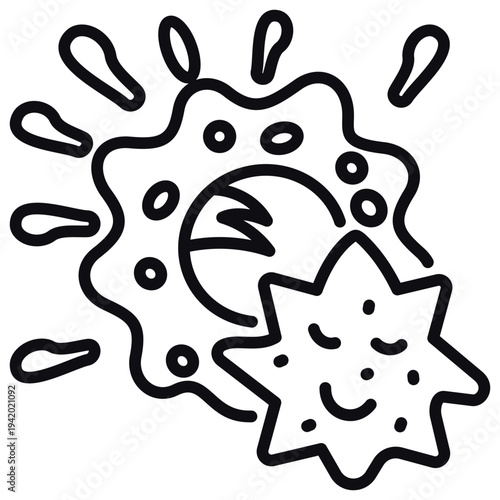 Macrophage Power Line Icon