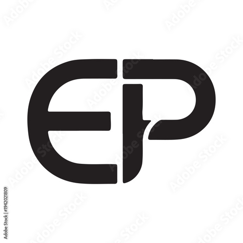 EP capsule shape modern logo design for creative branding, stylish identity, and professional business use on white back ground