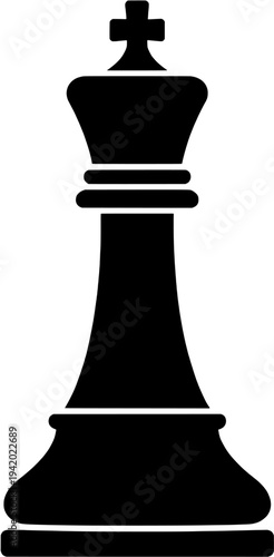 Staunton Chess King Silhouette Classic King Chess Piece Icon