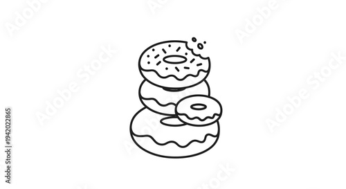 Stack of Donuts with Sprinkles.