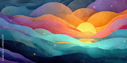 Abstract background design celebrating yoga with calming colors