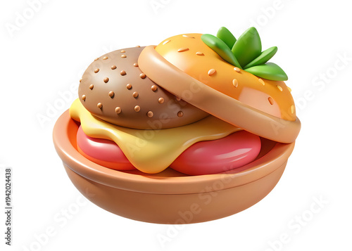 A burger with melted cheese and lettuce on top