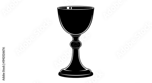 minimalist black and white wine glass line drawing