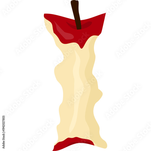 Eaten leftover apple