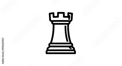 minimalist black and white chess king line drawing