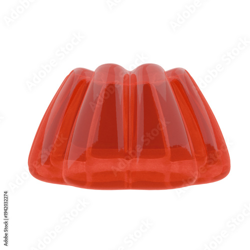 Colorful red jelly dessert
