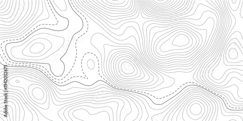 Topographic map patterns, topography line map. seamless cartography ware frame area contour topo grid map.Geographic contour map. Abstract outline grid, vector illustration.  