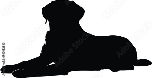 "Labrador retriever dog silhouette vector illustration, black labrador retriever dog breed icon, domestic pet animal symbol design, labrador retriever, labrador dog, labrador silhouette, dog silhouett