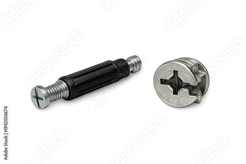 Obraz na płótnie Furniture cam lock connector hardware for assembly