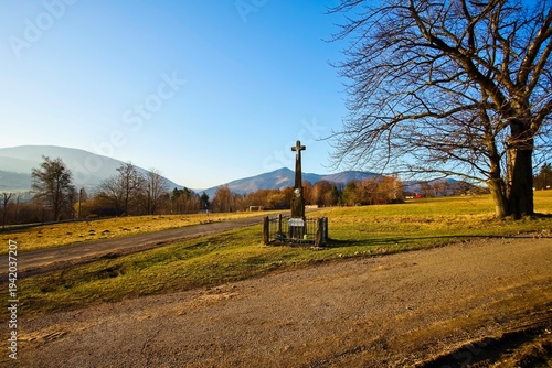 Fotografi The torment of God in the village of Celadna in the Beskydy Mountains in Moravia in the Czech Republic