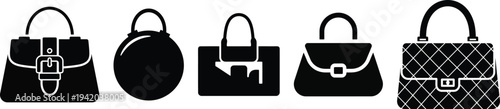 Black and white handbag silhouettes handbags fashion 1