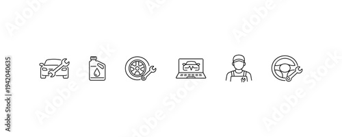Customer service support and feedback line icons