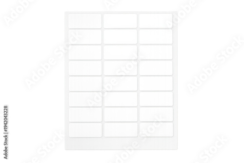 Tablou pe pânză Blank white adhesive address labels sheet template