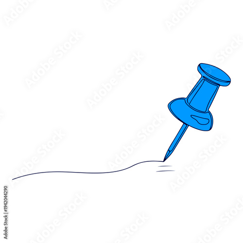 push pin isolated on white