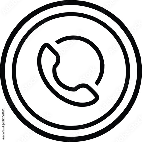 Phone Icon Simple Contact Symbol Modern Design