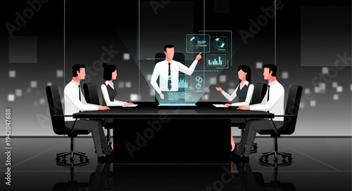 business people on the stairs