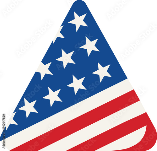 Memorial day tribute with american flag patriotic symbol