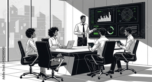 business meeting in office