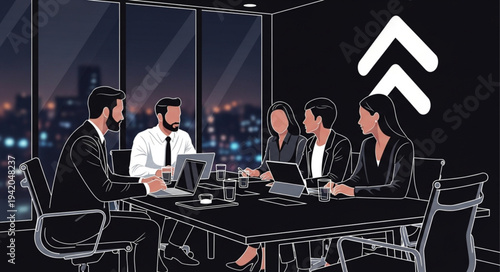 business people in conference room